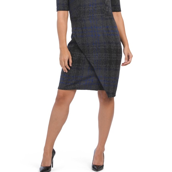 NWT BETSEY JOHNSON Asymmetrical Plaid Dress - Picture 5 of 7
